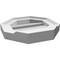 Ekena Millwork Octagonal Surface Mount PVC Gable Vent: Functional, w/ 2"W x 2"P Brickmould Sill Frame, 12"W x 12"H GVPOC12X1203SF - alternate 2